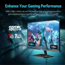 VividView 27Q – 27″ QHD Gaming Monitor (180Hz Fast IPS + USB‑C) - Image 2